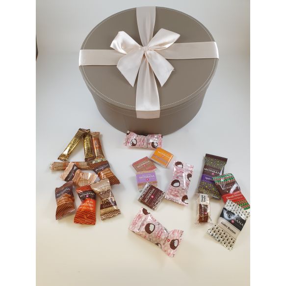 La corbeille chapeau Monbana - coffret cadeau chocolat - Monbana